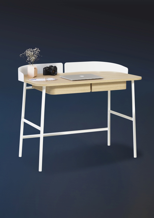 Victor Schreibtisch Hartô Blau matt