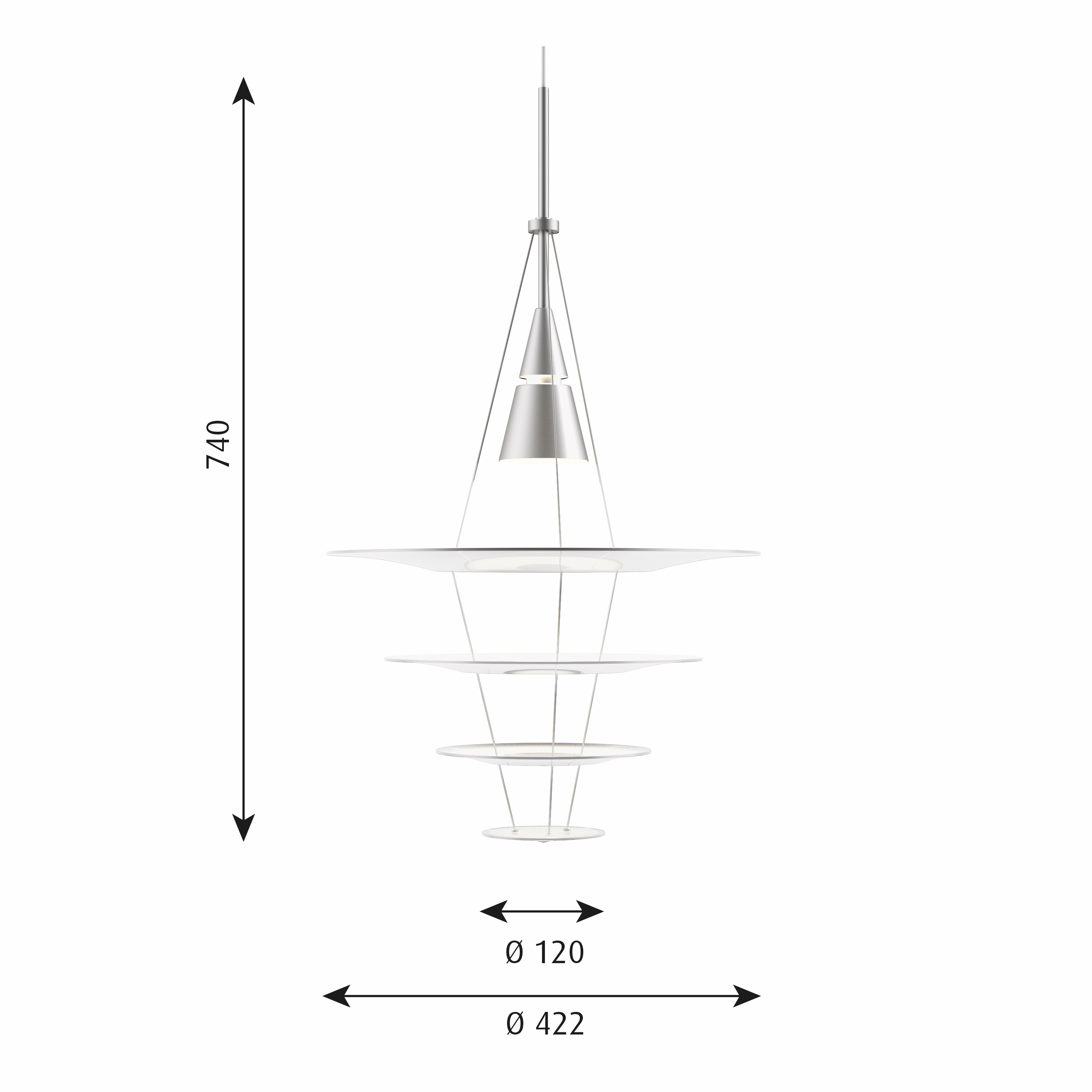 Enigma 425/545 Pendelleuchte Louis Poulsen