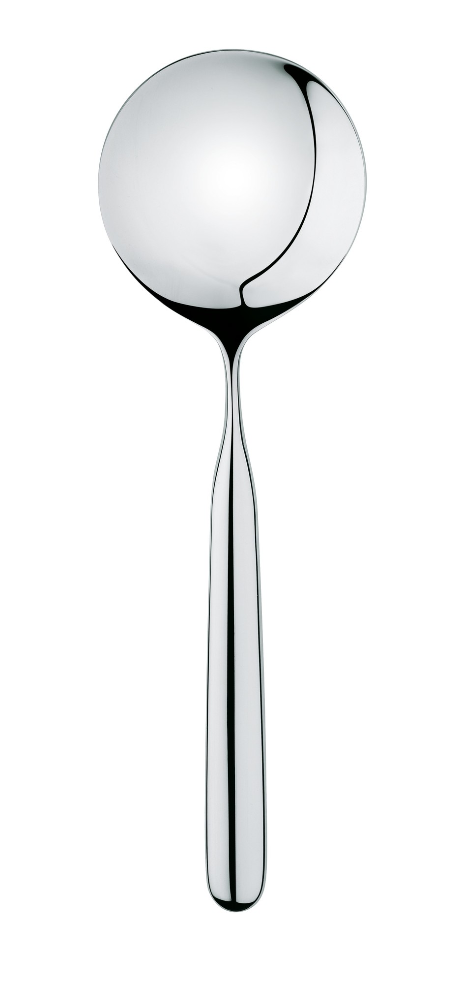 Alessi Servierlöffel IS01 aus glänzendem Edelstahl, ideal für Risotto und andere Speisen.