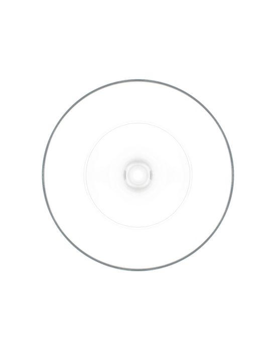 Detailaufnahme der Tischplatte vom transparenten Kartell TipTop Beistelltisch, modernes Designmöbel für Wohnzimmer und Büro.