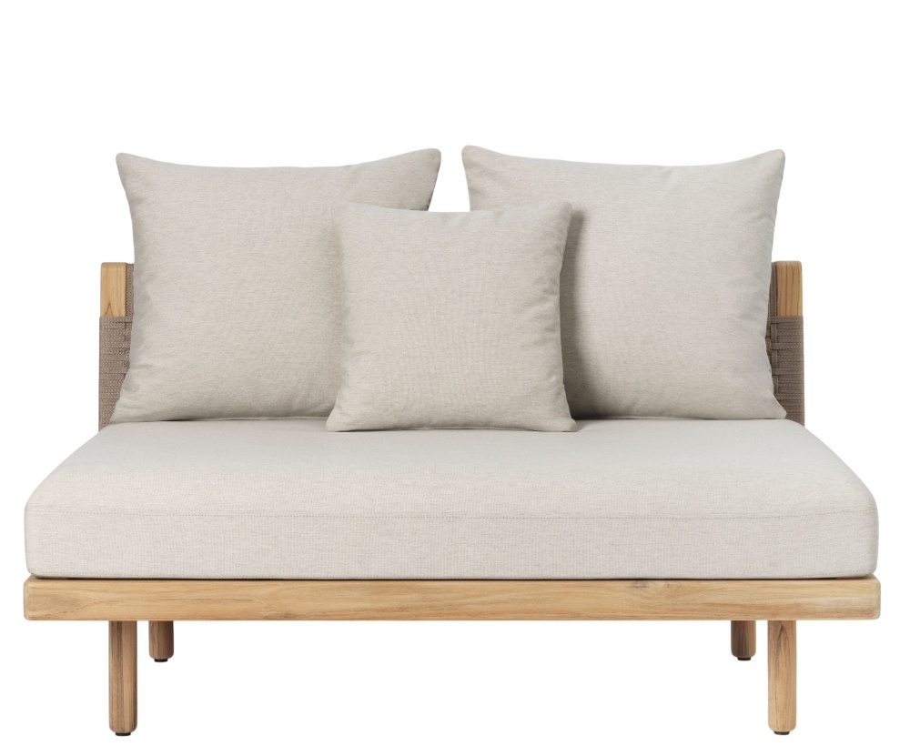 E500 Embrace Sofa Modul von Carl Hansen & Søn: Outdoor Lounge Möbel mit Kissen.