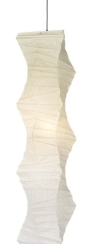 Weiße Akari Hängeleuchte 33N von Vitra aus Papier, moderne japanische Lampe für Wohnzimmer.