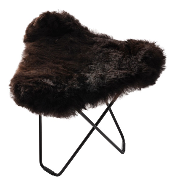 Iceland Flying Goose Schaffellhocker Cuero Schwarz / Shorn schwarz