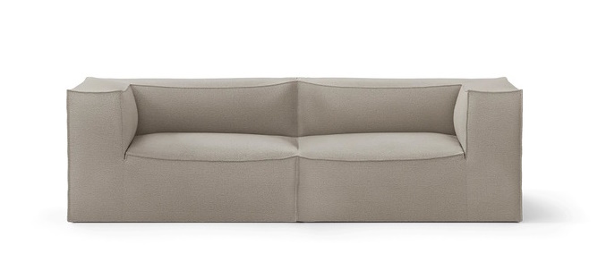 Beiges Catena Sofa von Ferm Living aus Baumwolle und Leinen, modernes modulares Design.