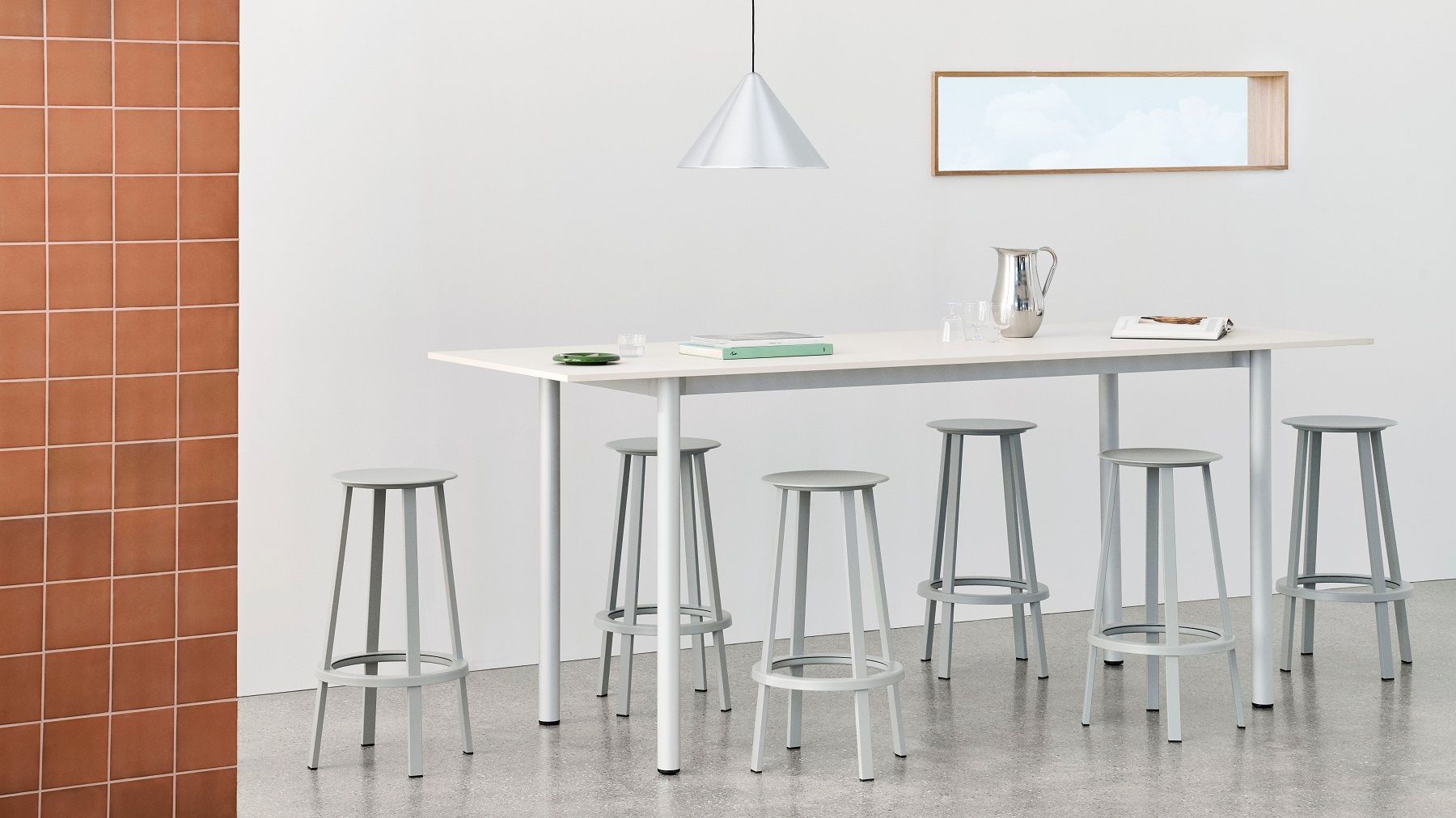 Compass Pendant 430 Pendelleuchte Aluminium brushed Hay