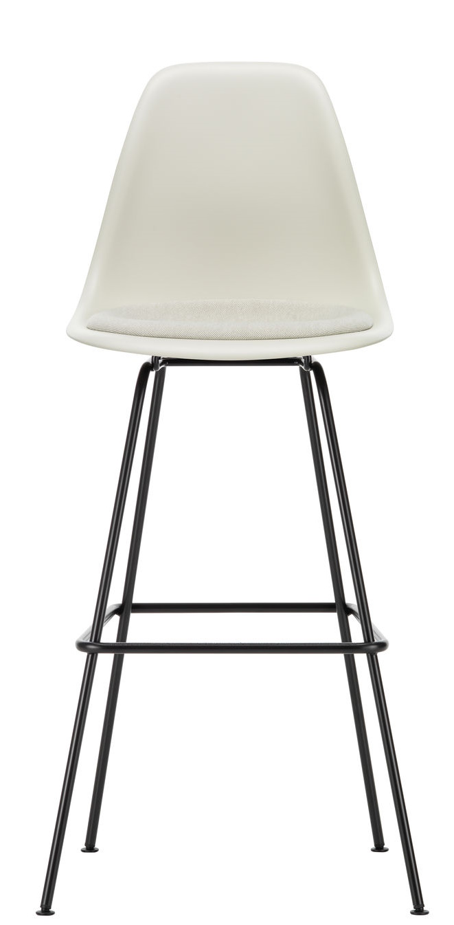 Eames Plastic Bar Stool Barhocker High mit Sitzpolster Vitra