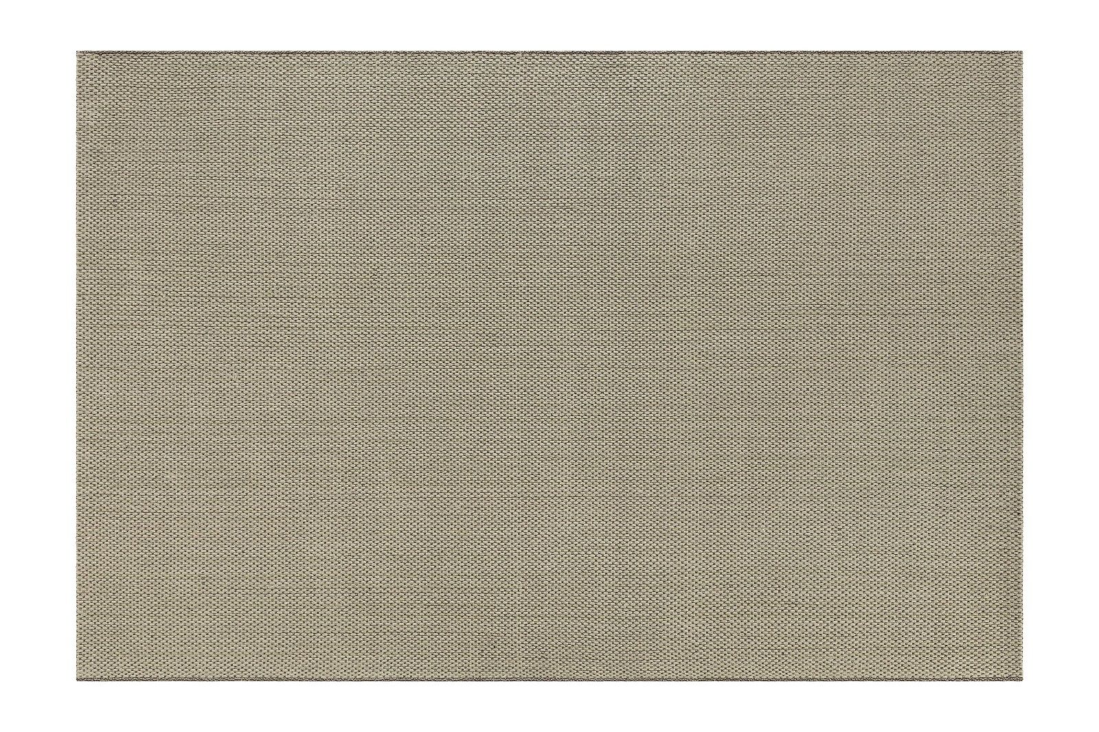 Detailaufnahme des Saline Outdoor Teppichs von Gan in Beige, ideal für Terrasse und Garten.