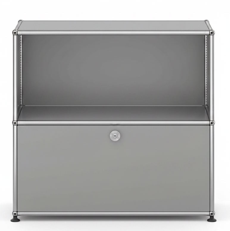 USM Haller Sideboard 1 Offen / 1 Klappe Mittelgrau