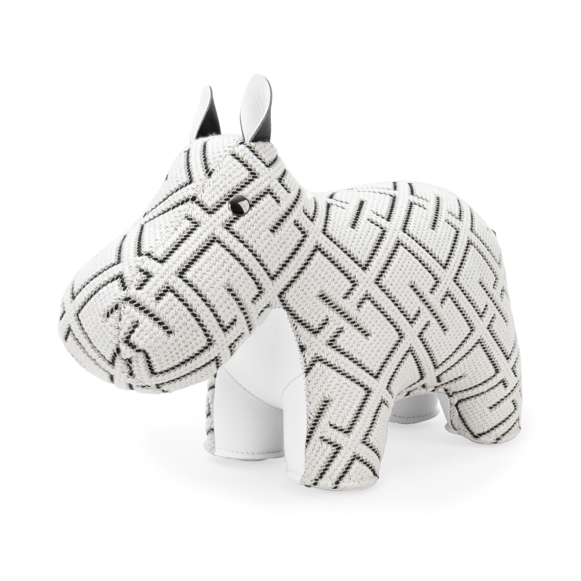 Buchstütze Hippo Grid weiß Züny x KVADRAT