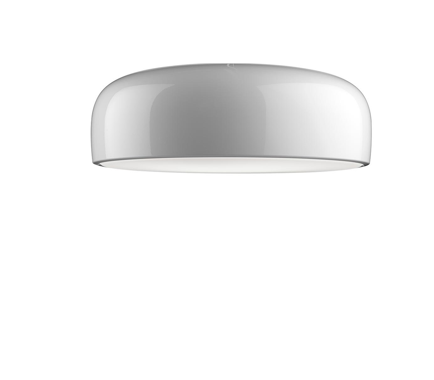 Weiße Smithfield Deckenleuchte von Flos: Moderne, runde Deckenlampe für stilvolle Beleuchtung.