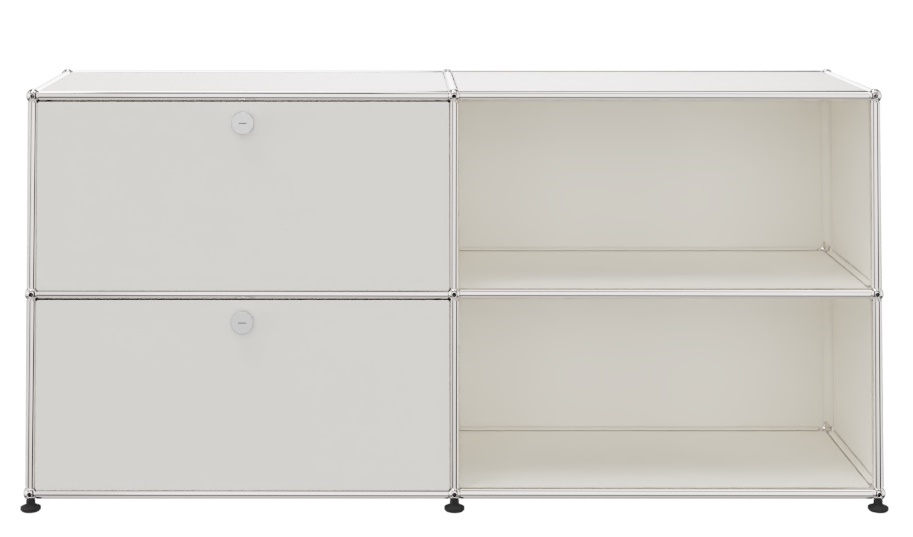 USM Haller Sideboard 2 Offen / 2 Klappen links Reinweiß - FAST DELIVERY