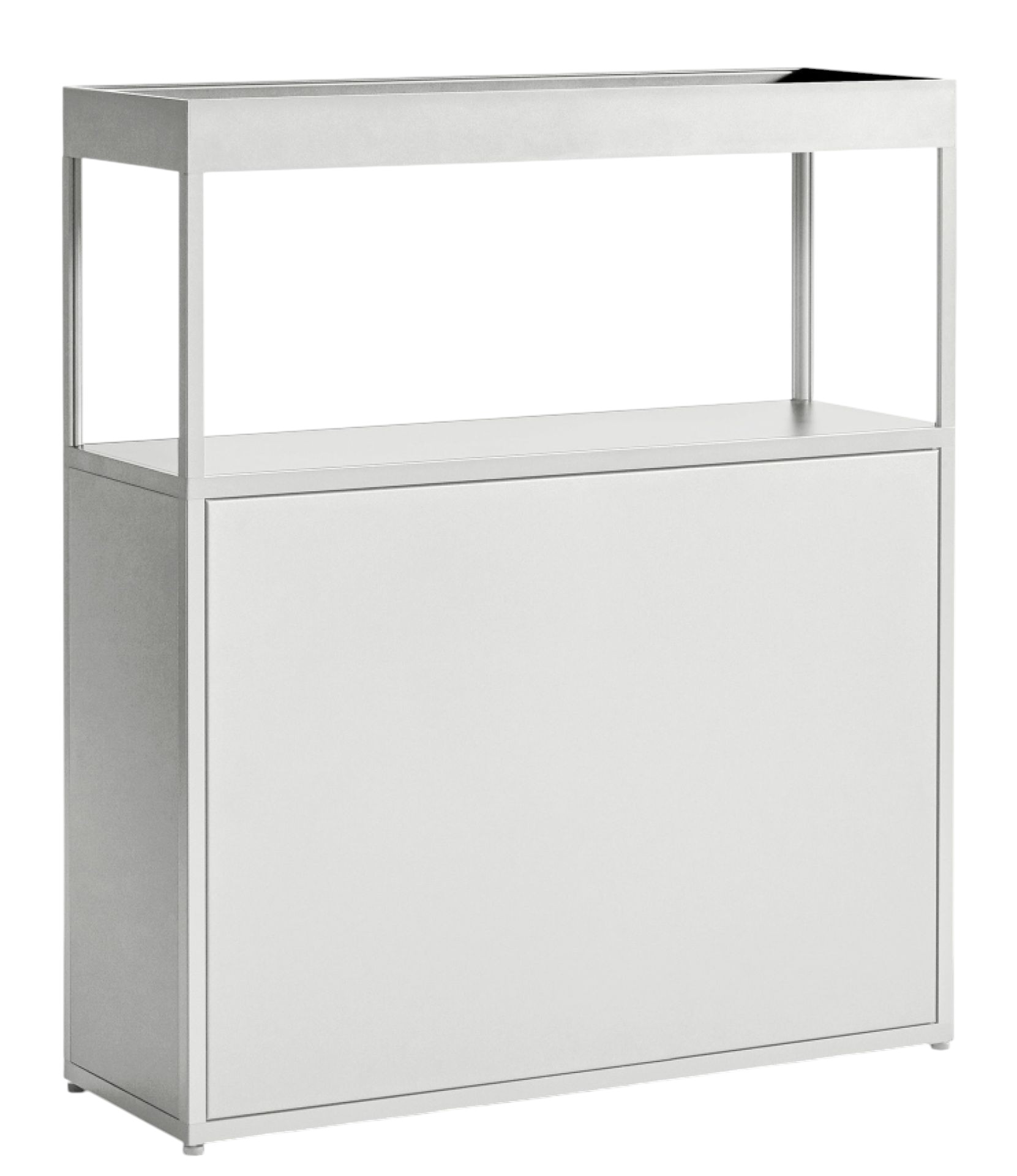 Hellgraues New Order Sideboard von Hay mit Regalfach, modernes Design für Wohnzimmer.