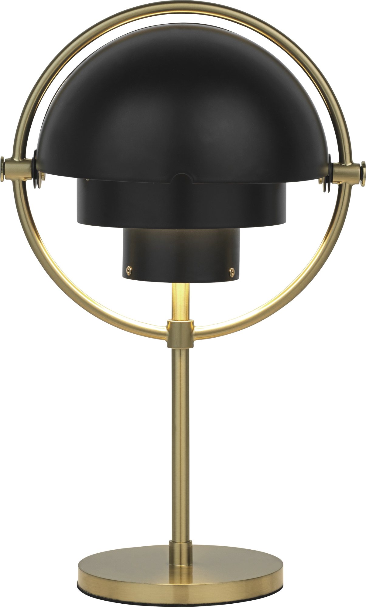 Gubi Multi-Lite portable Lampe in Schwarz und Gold, Akkuleuchte für Tisch.