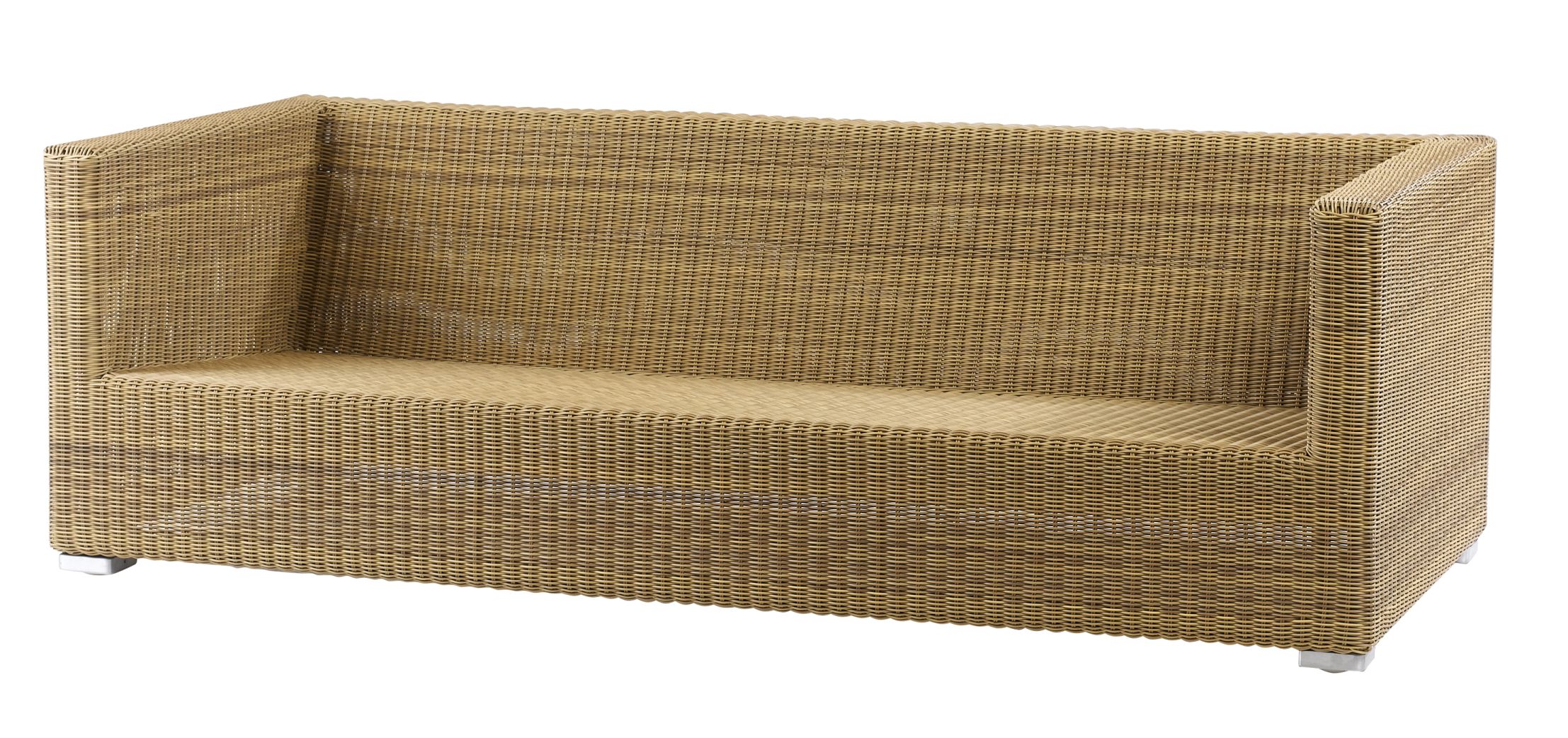 Chester Sofa: Cane-Line 3-Sitzer Gartensofa aus Rattan, Outdoor Möbel für Terrasse und Balkon.