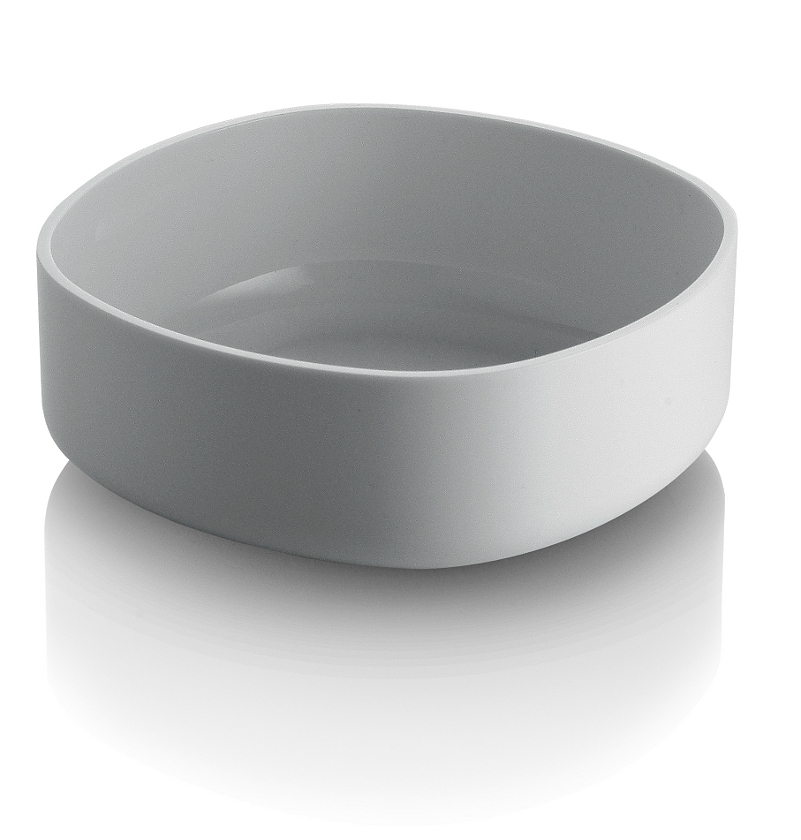 Weißer, quadratischer Birillo Behälter von Alessi, ideal für Badaccessoires und Aufbewahrung.