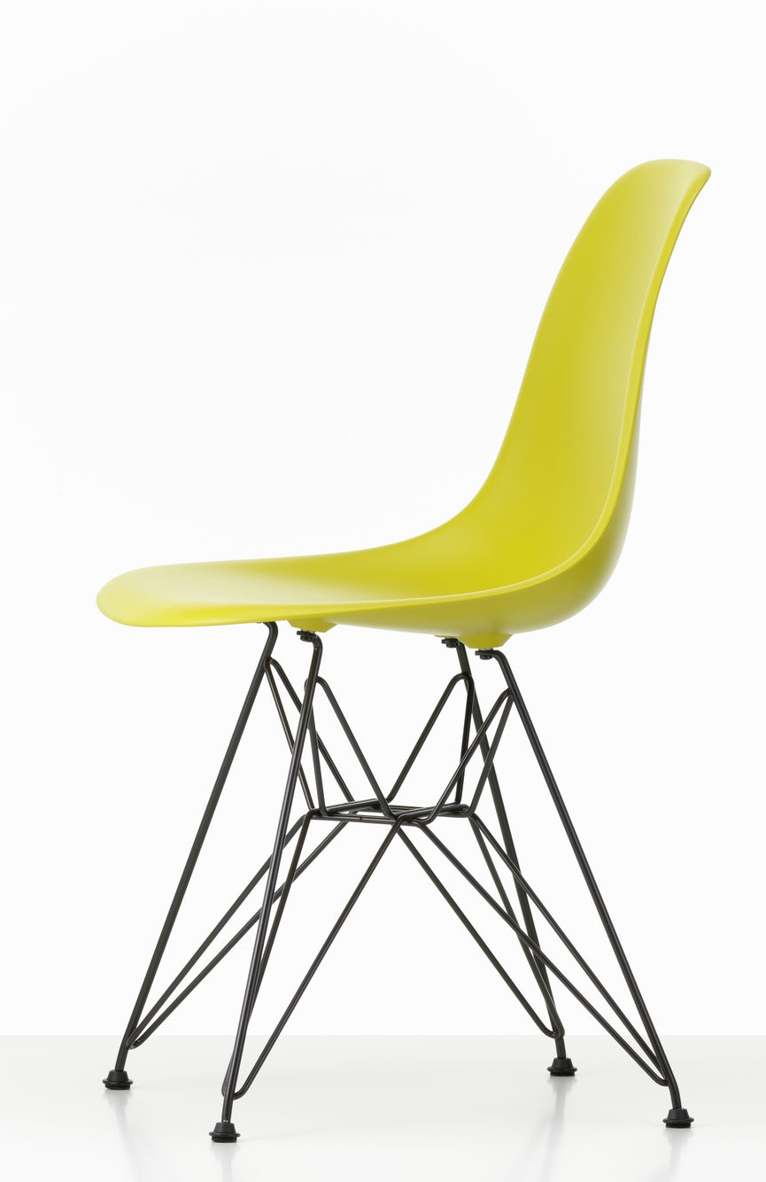 Eames Plastic Side Chair DSR Stuhl SENF / GESTELL SCHWARZ Vitra EINZELSTÜCK
