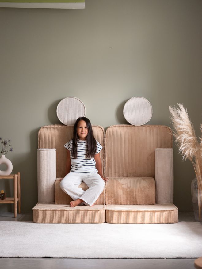 Kinderspielsofa Breitcord Toffee Wigiwama