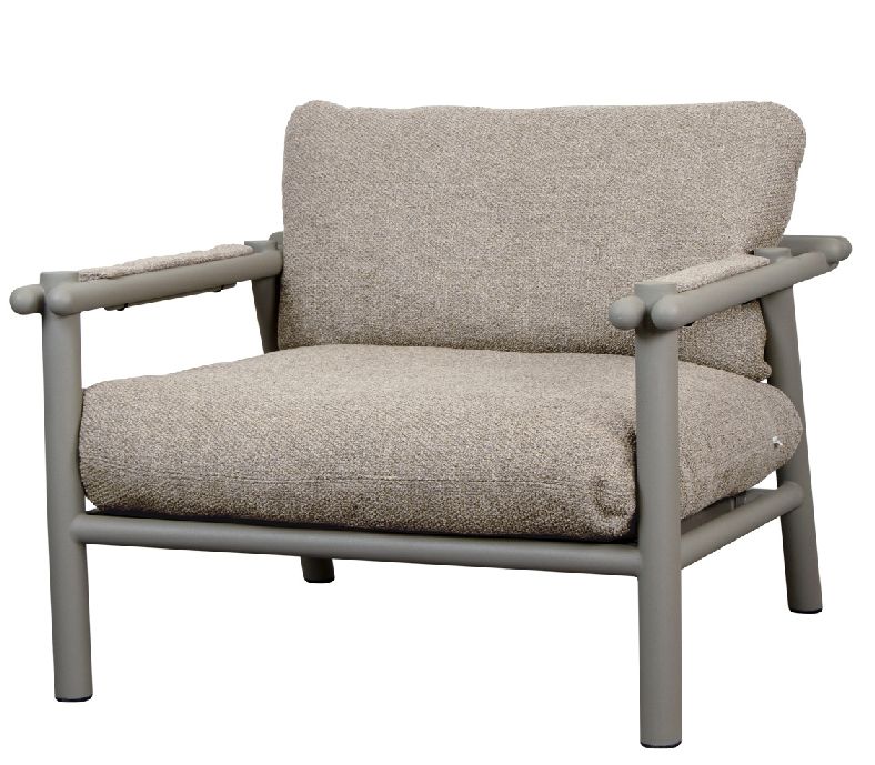 Sticks Lounge Chair Sessel Outdoor Cane-Line Gestell taupe / Kissen light brown