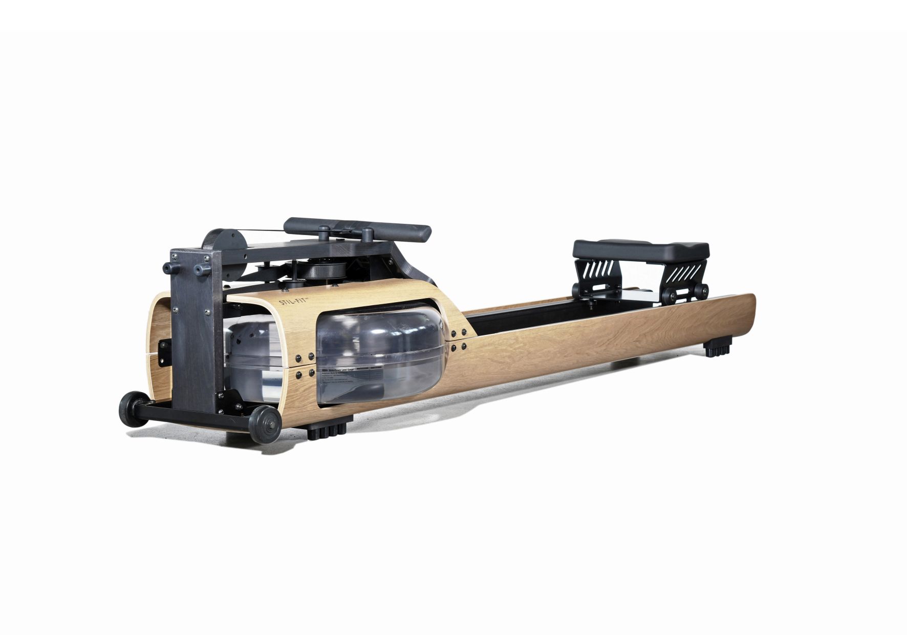 FLOW ONE Rudergerät von Stil-Fit in Schwarz: Wasser-Rudergerät für effektives Heimtraining.