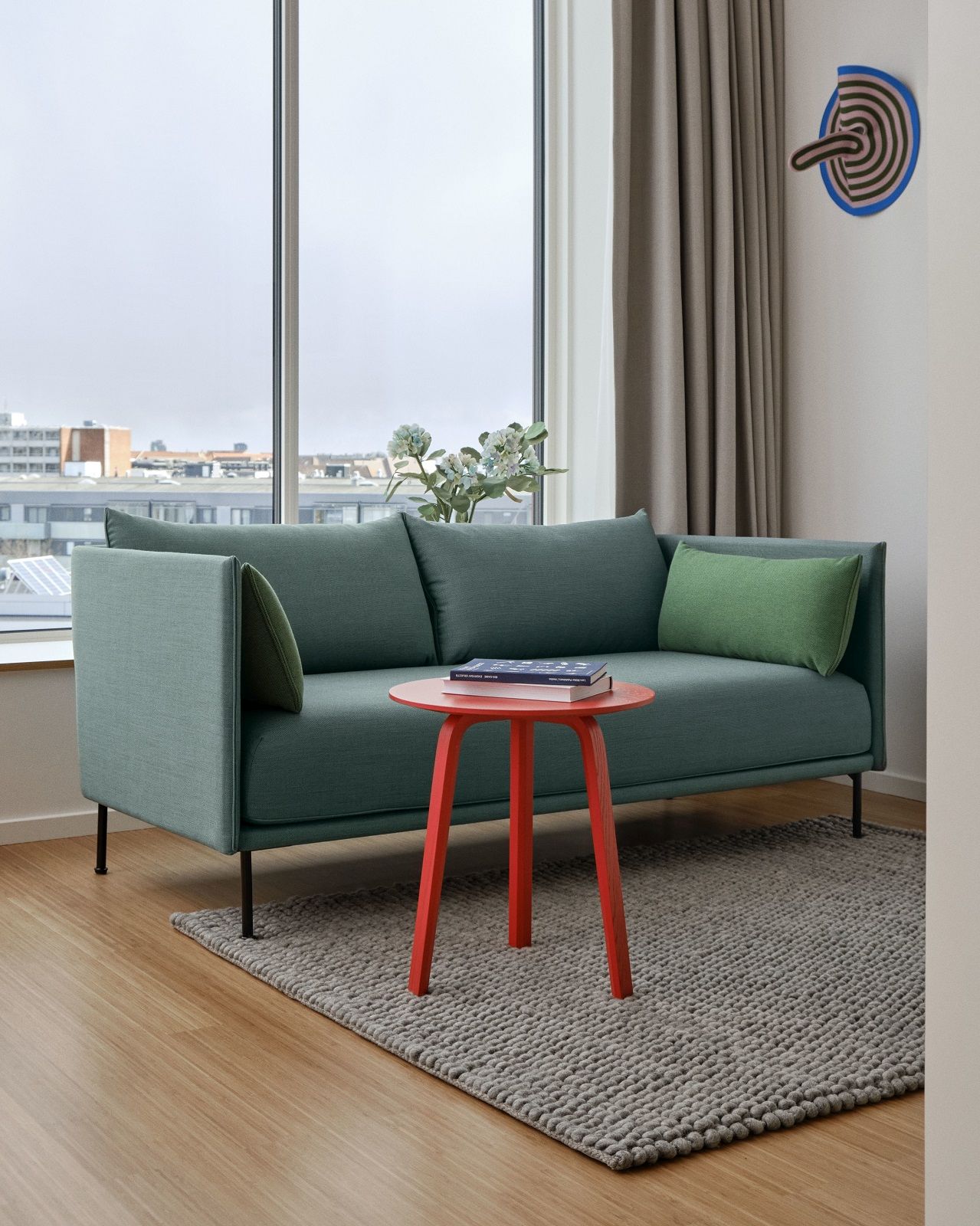 Silhouette Sofa 2-Sitzer Low Hay