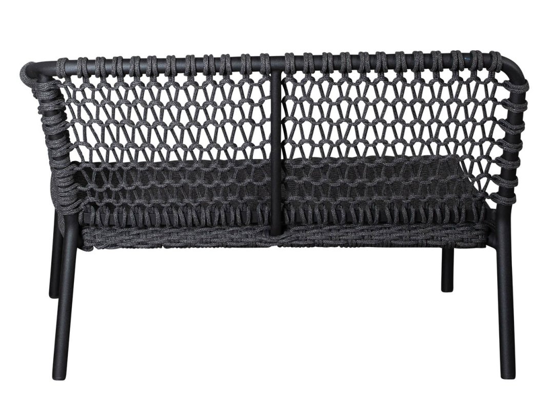 Ocean Sofa: Cane-Line 2-Sitzer Modulsofa für den Außenbereich, modernes Design mit geflochtener Rückenlehne.
