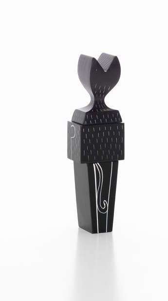 Vitra Katze klein Holzfigur: Schwarze Deko-Katze aus Holz, modernes Design für Wohnaccessoires und Sammler.