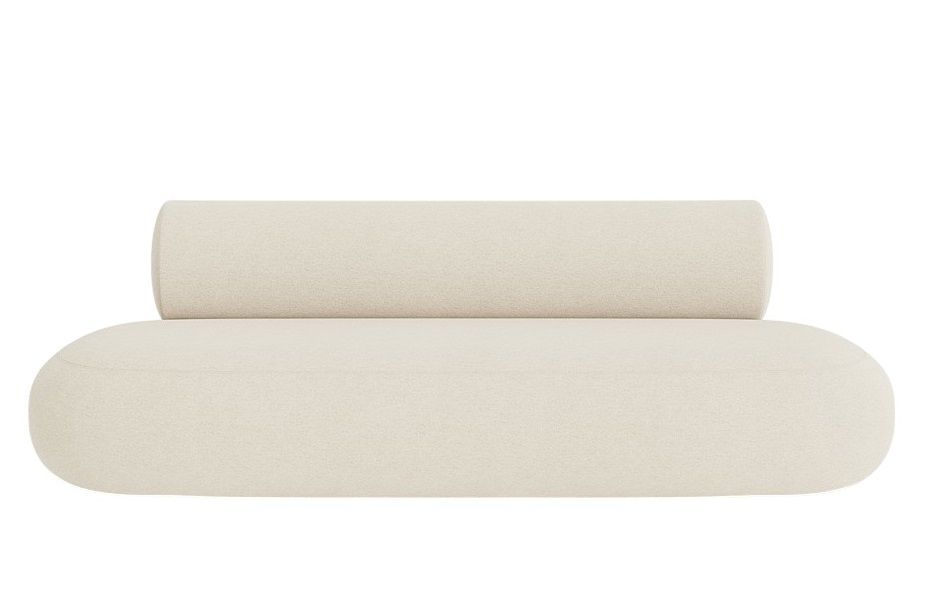 Beiges Hippo Sofa von Norr11, minimalistisches Design mit abgerundeten Formen und weichem Stoffbezug.