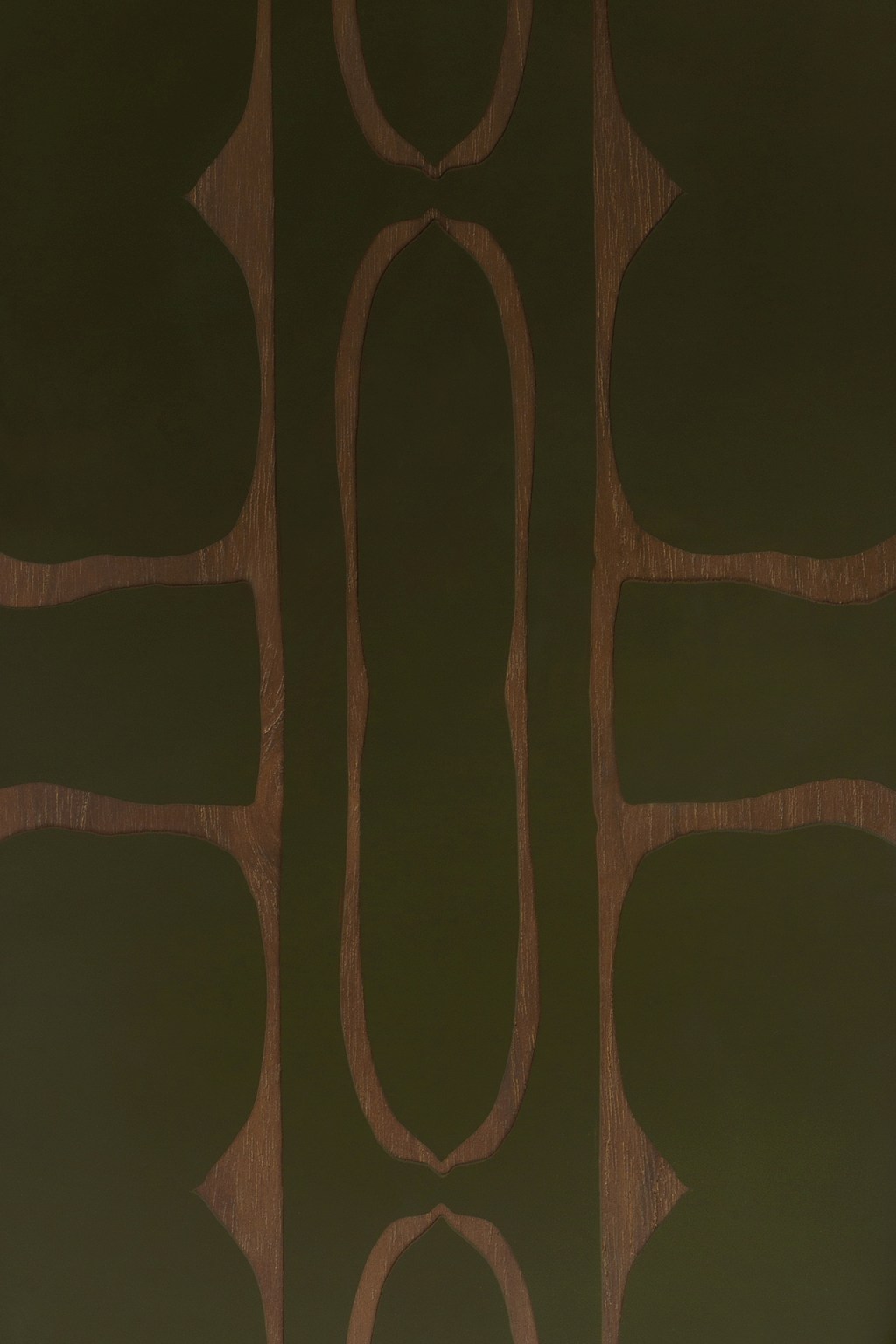 Detailaufnahme des Second Nature Valet Trays von Ethnicraft mit ethnischem Muster.