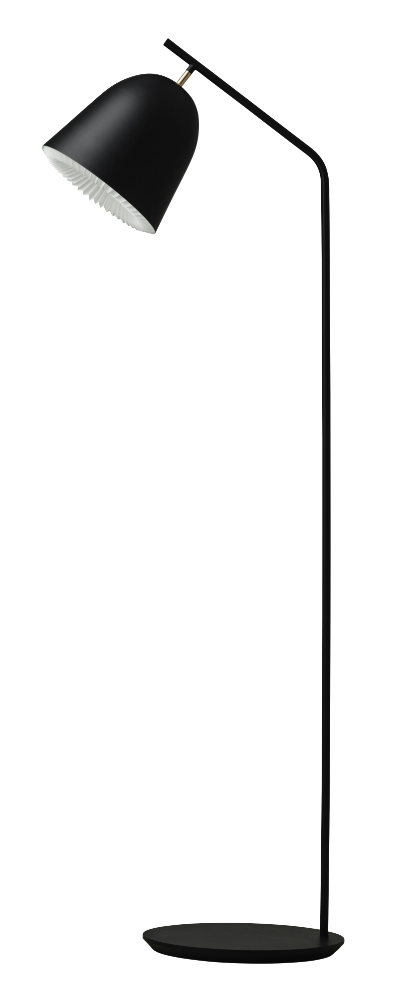 Schwarze Cache Floor Stehleuchte von Le Klint: Moderne Bodenlampe mit plissiertem Lampenschirm.
