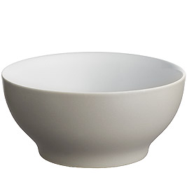 Alessi Tonale Schale, kleine Keramikschale in Grau und Weiß, Teil eines 4er Sets.