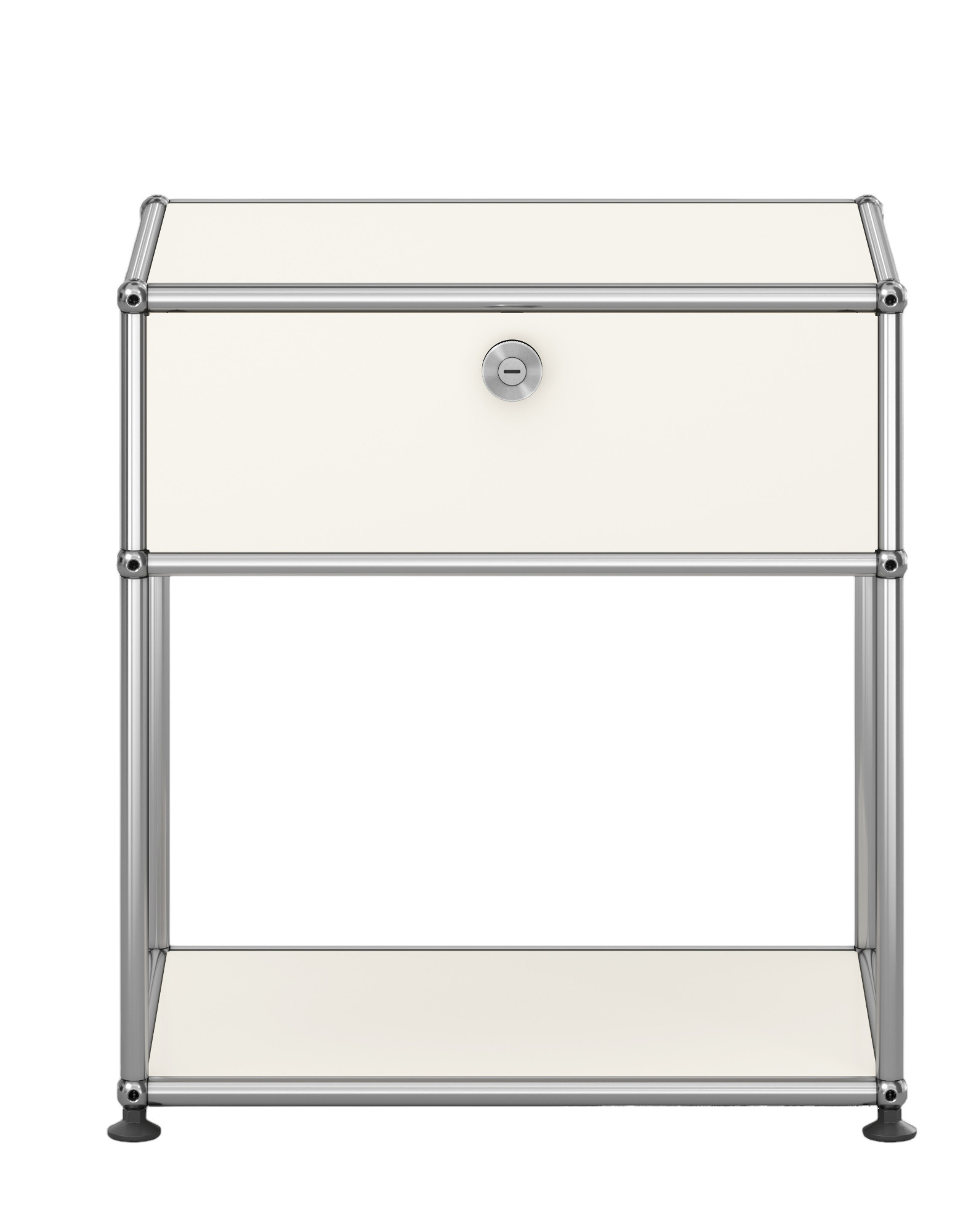 USM Haller Nachttisch mit offenem Fach Reinweiß - QUICK SHIP