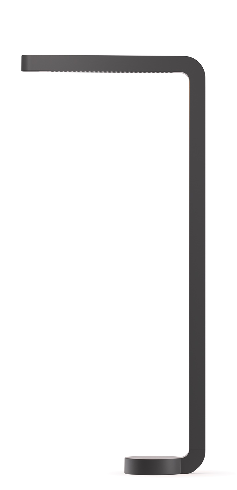 Moderne graue Team Home Tischleuchte mit LED-Beleuchtung, ideal für Büro und Zuhause.