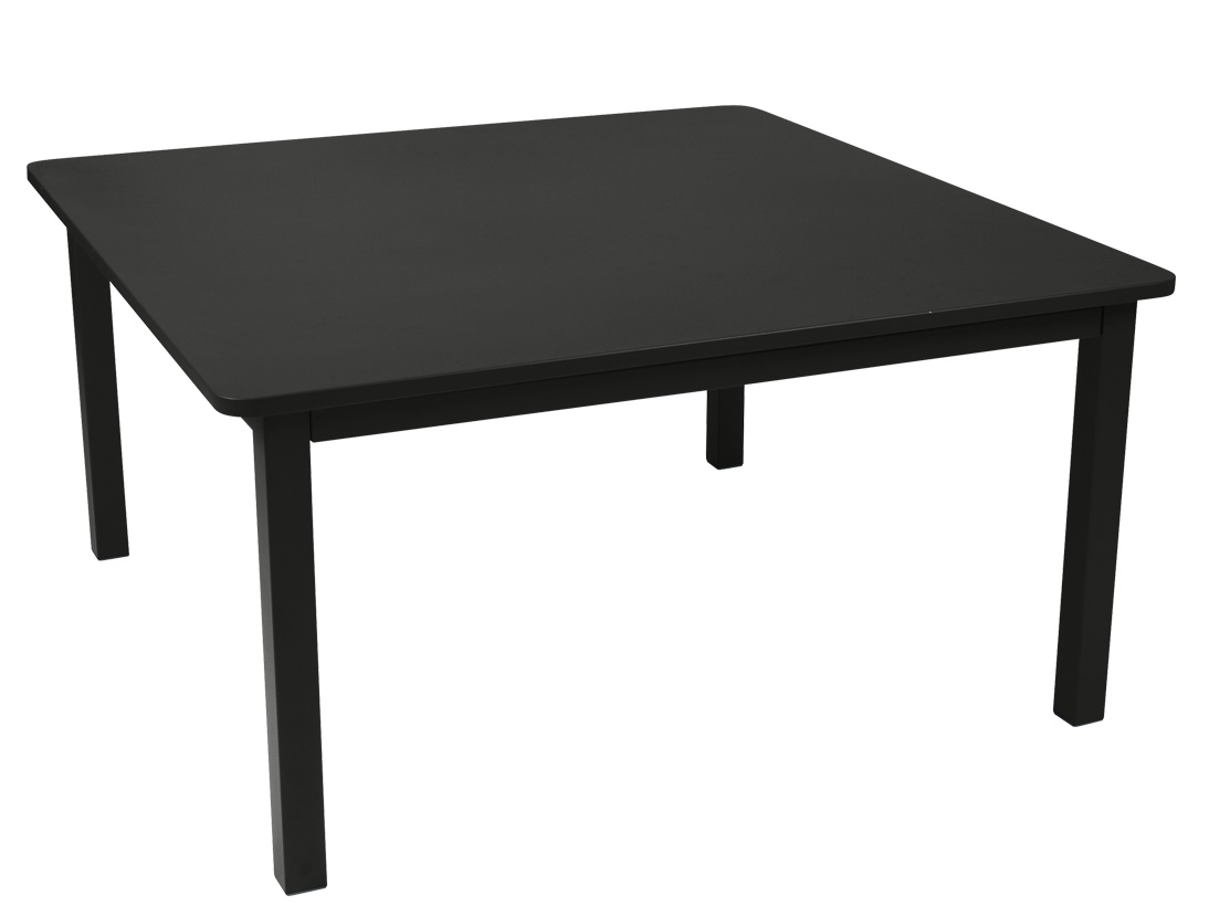 Schwarzer, quadratischer Craft Tisch von Fermob für den Außenbereich, ideal für Garten und Terrasse.
