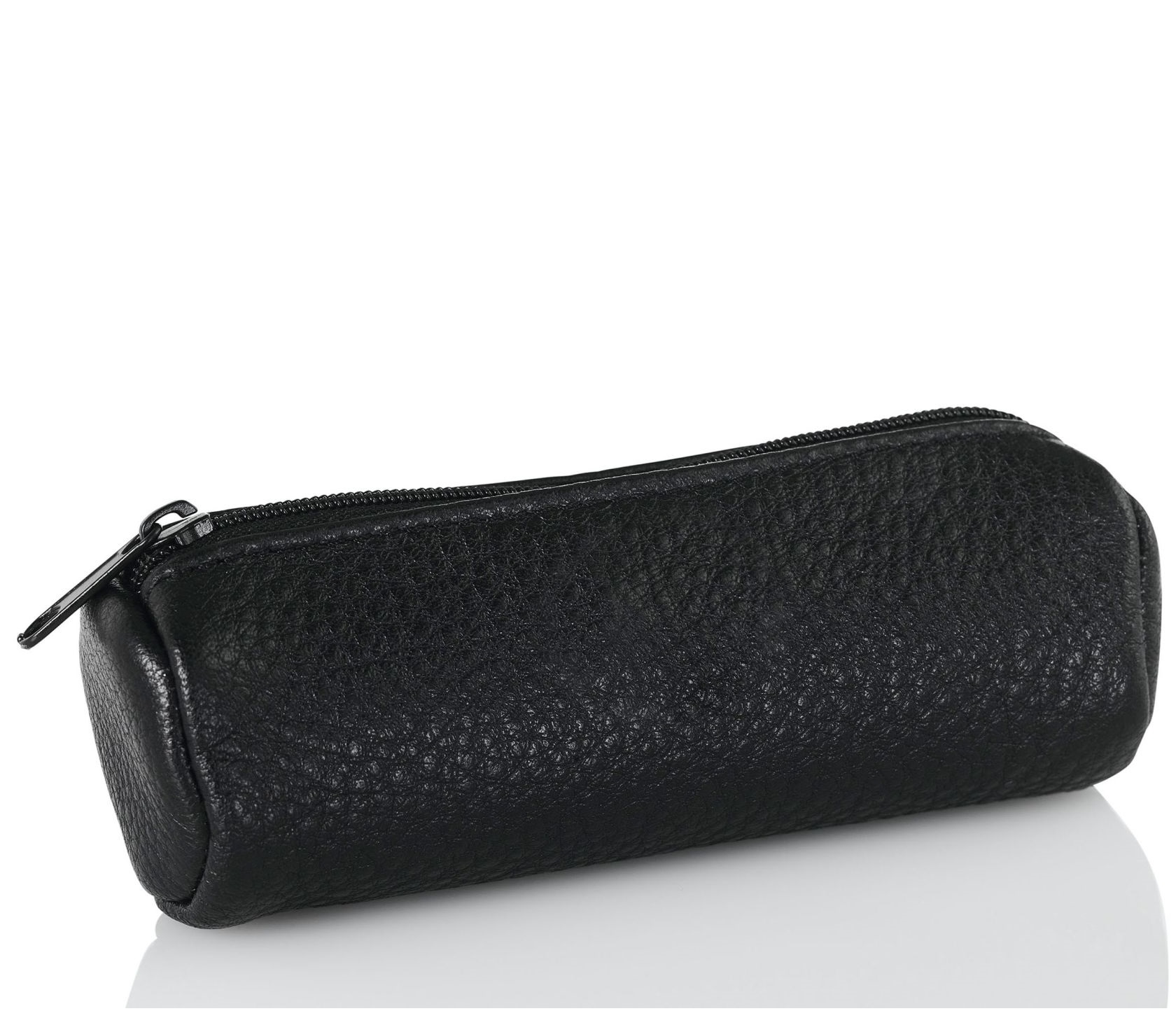 Schwarzes PEKNICK ToGo Set von AdHoc: Etui für Pfeffer- und Salzmühle aus Leder.