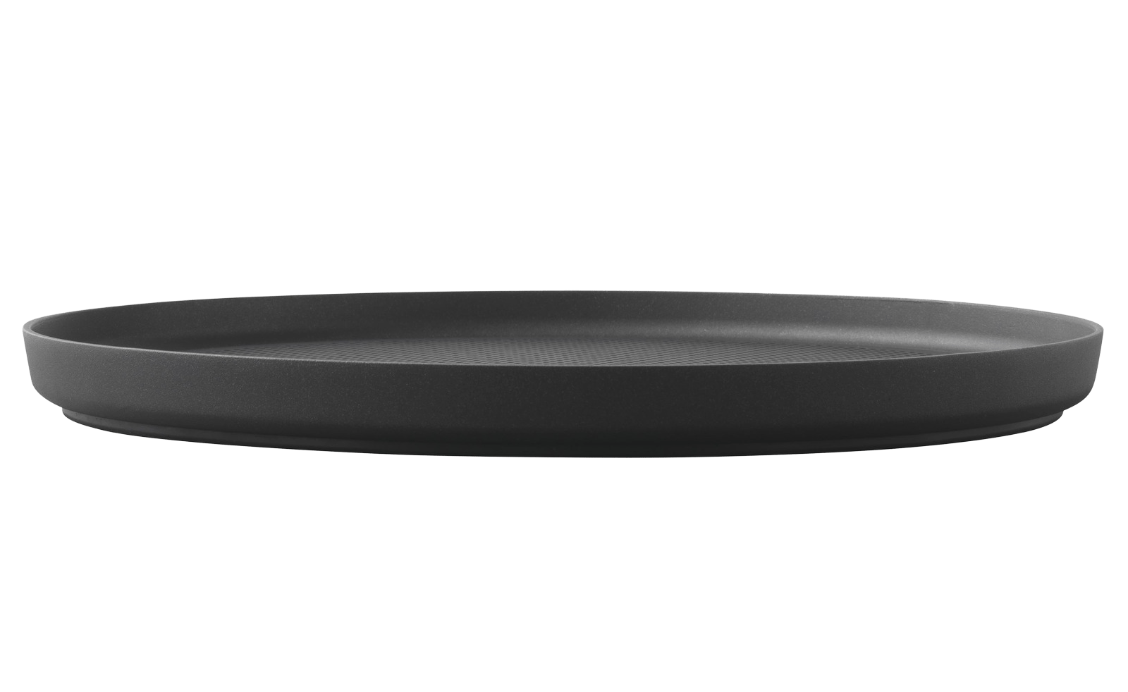 Schwarzes Vipp Tablett aus pulverbeschichtetem Stahl, modernes Serviertablett für Küche und Wohnzimmer.