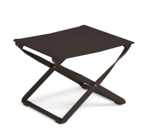 Ciak Outdoor Hocker klappbar in Mokka: Kompakter, brauner Falthocker für Garten, Terrasse und Balkon.