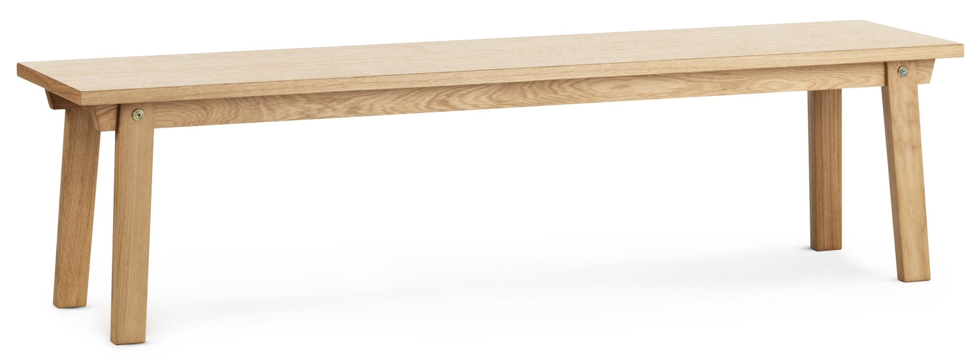 Helle Holzbank, Slice Bench von Normann Copenhagen, modernes Design für Esszimmer und Flur.