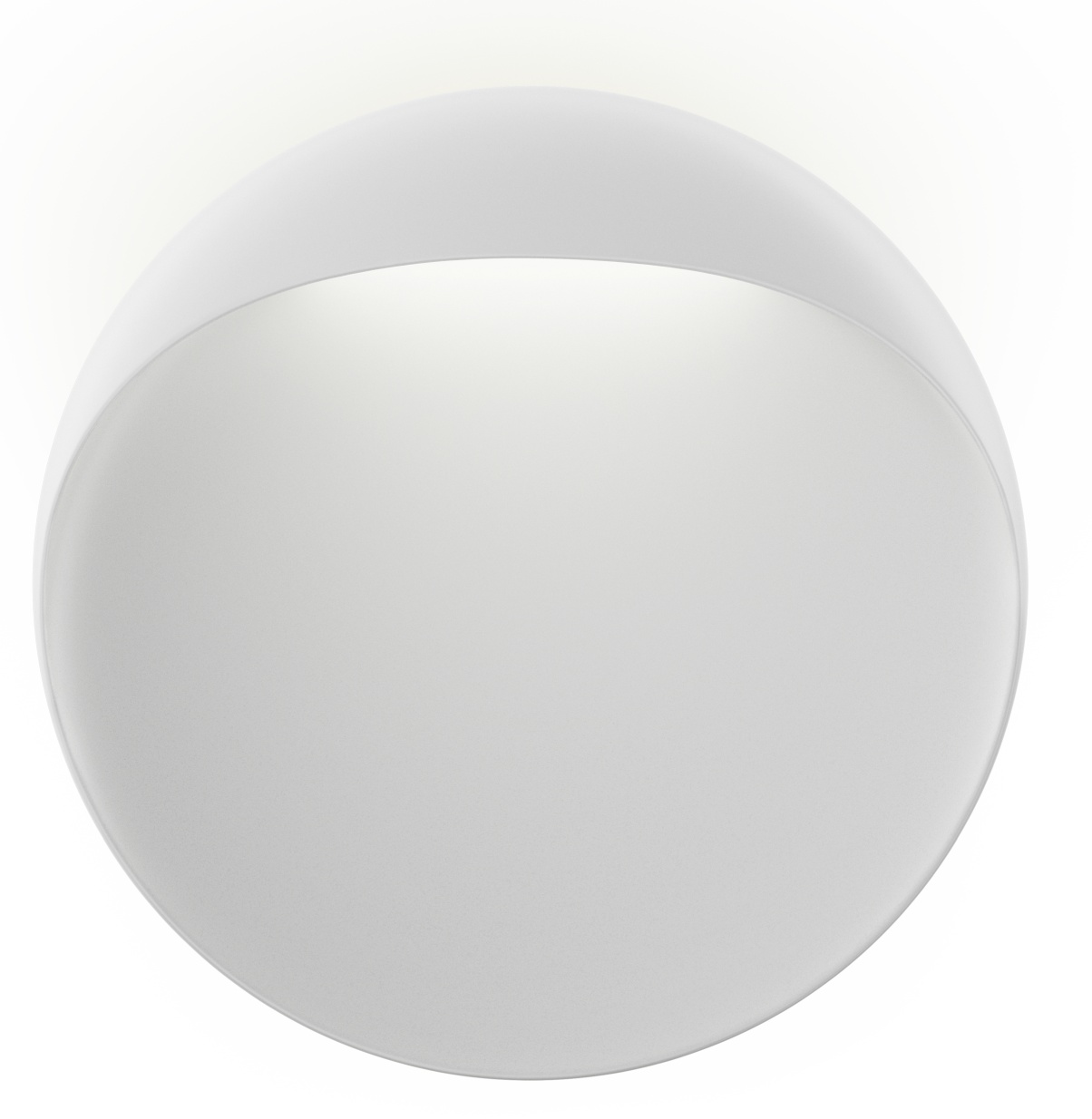 Weiße Flindt Wandleuchte von Louis Poulsen, runde Form, indirekte Beleuchtung für Wandmontage.