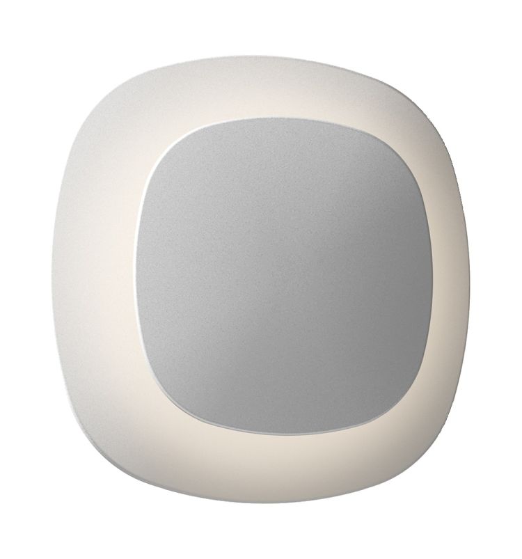 D85 Luthien Wandleuchte von Luceplan, moderne LED-Wandlampe mit indirektem Licht und grauem Diffusor.