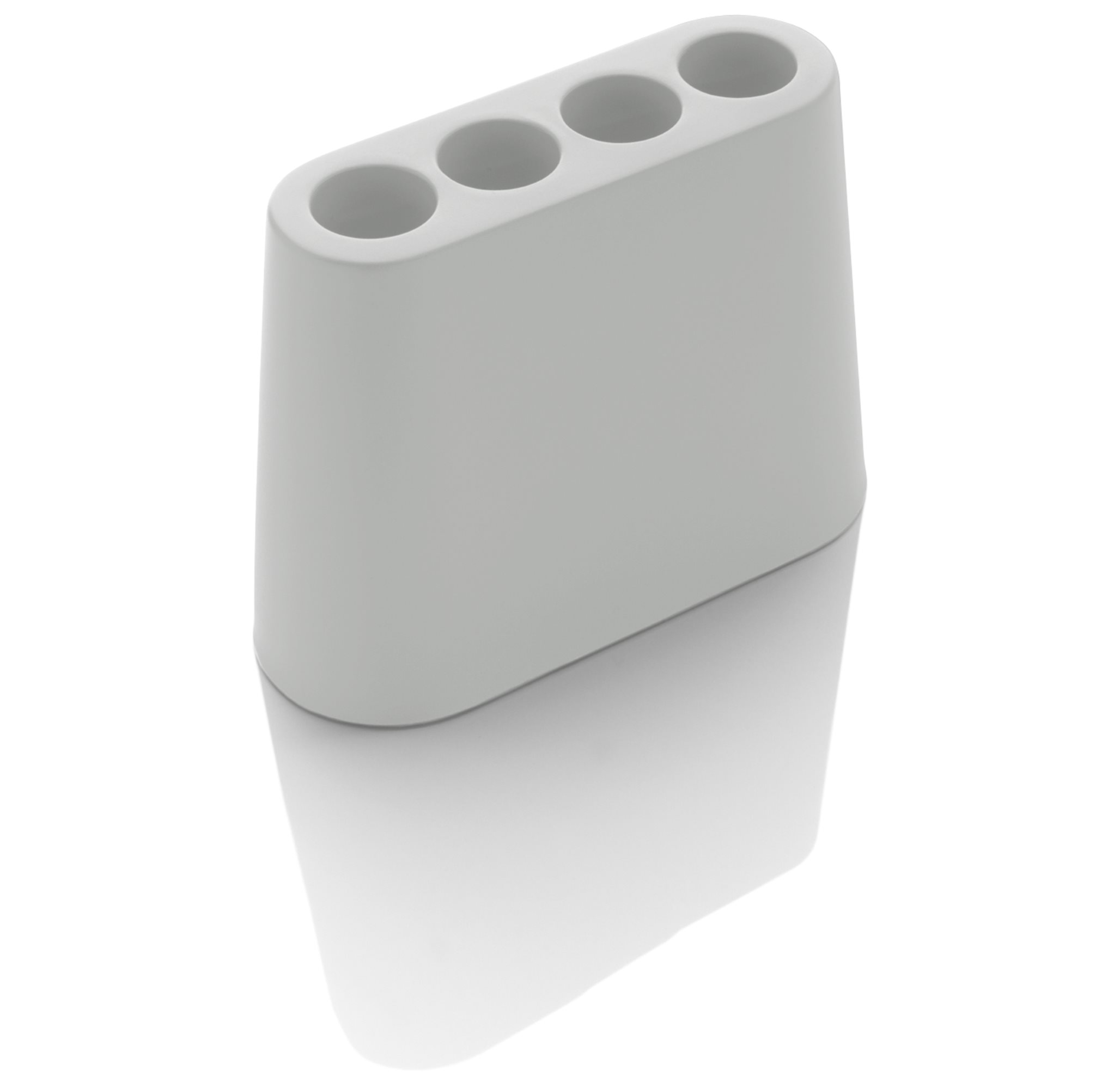 Aki Schirmständer, hellgrau, mit vier Löchern für Regenschirme, moderne Einrichtung für Flur und Eingangsbereich.