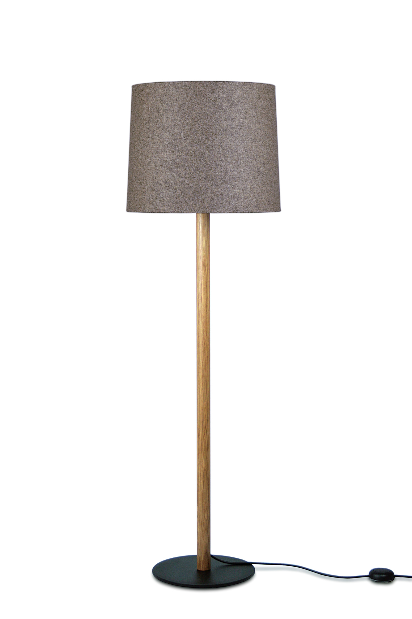 Miyu 165 Stehleuchte Eiche natur/Filz bronzegrau Maigrau