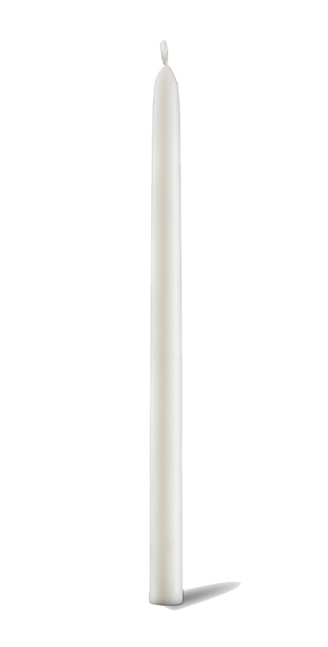 Einzelne, cremefarbene Kerze für Kubus Micro Kerzenhalter, ideal für stimmungsvolle Beleuchtung.