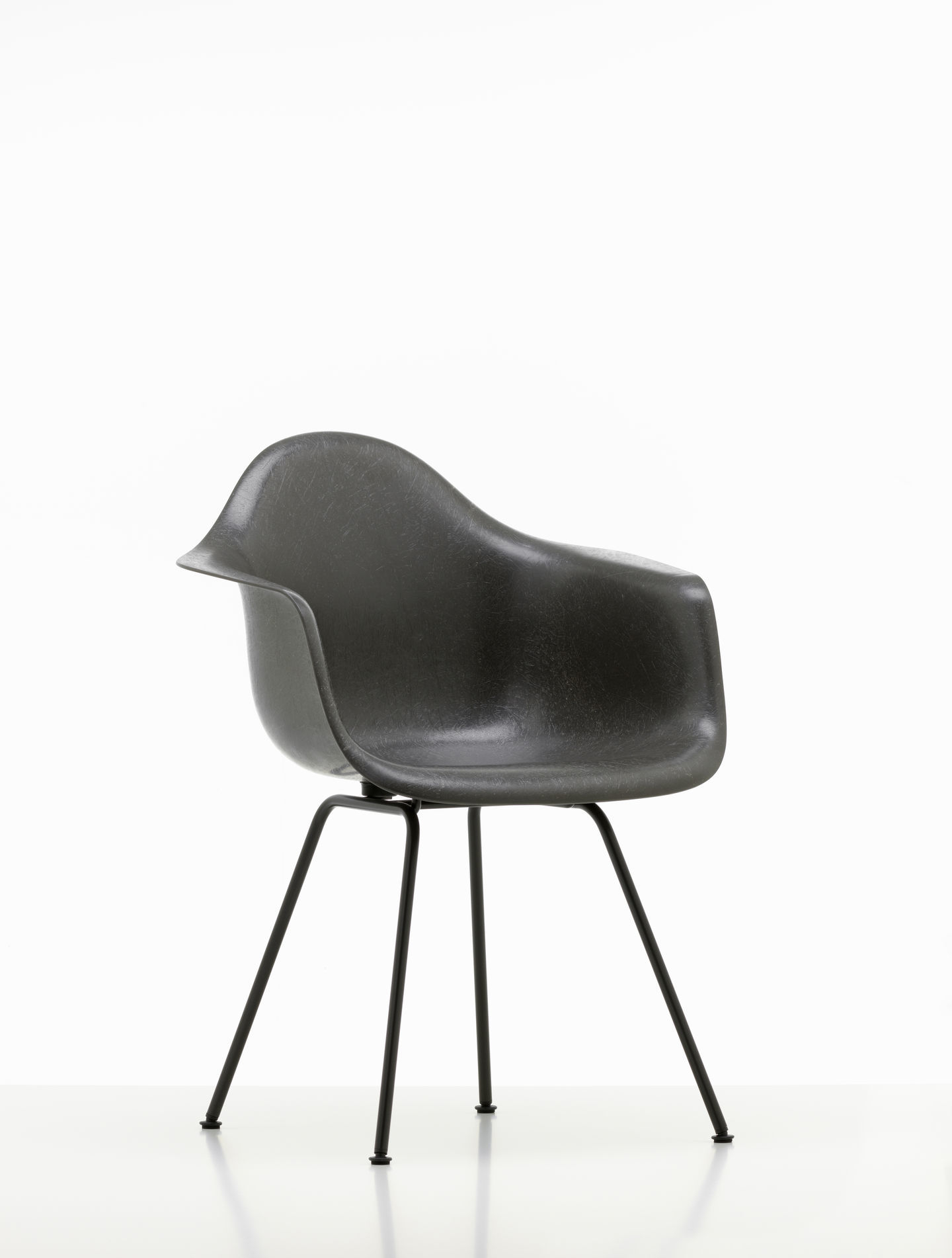 Eames Plastic Arm Chair DAX Stuhl Vitra Chrom - Tiefschwarz