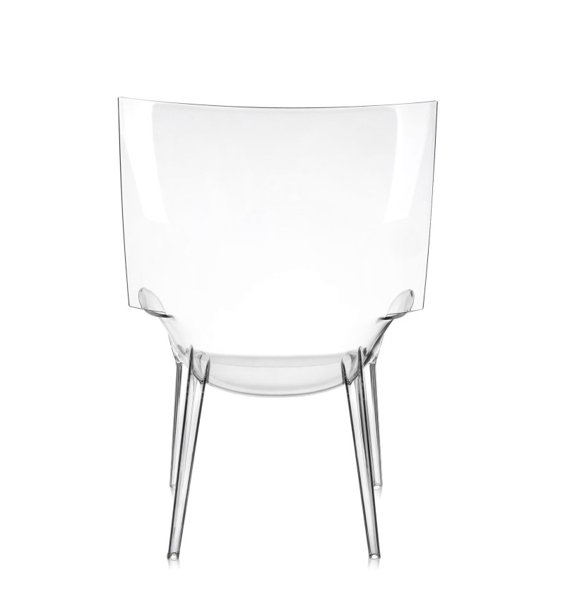 Uncle Jim Sessel von Kartell, transparenter Design Stuhl aus Polycarbonat, moderne Sitzmöbel für Wohnzimmer.