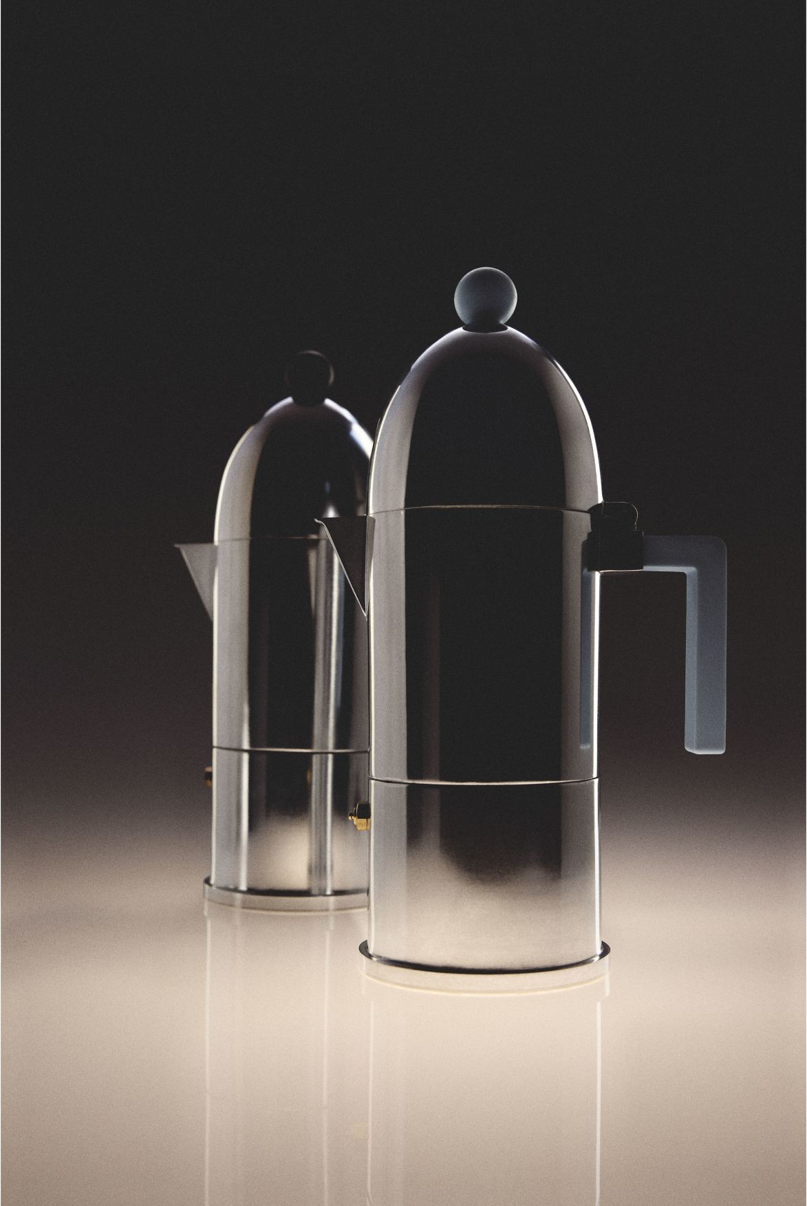 La Cupola 9095/6AZFM Espressokocher Hellblau Alessi