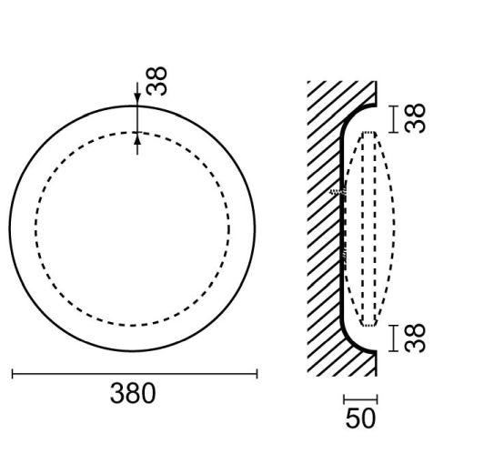 O-lite Wand- und Deckenleuchte Belux