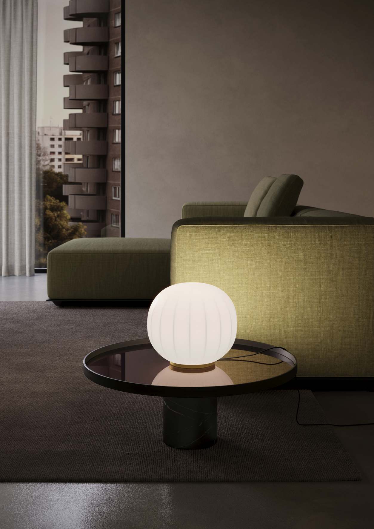 Lita Tischleuchte Messing Luceplan