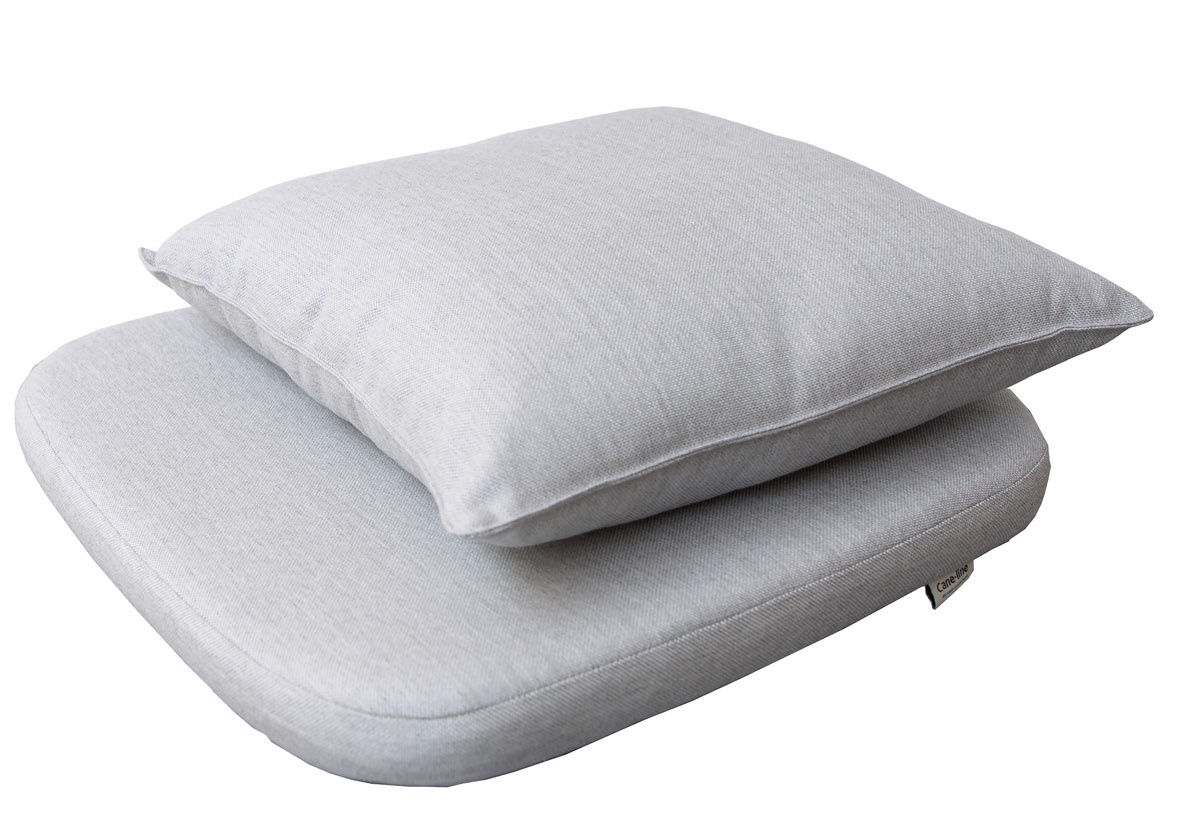 Hellgrauer Sitz Kissensatz für Cane-Line Moments Outdoor Stuhl, bequeme Gartenmöbel Sitzauflage.