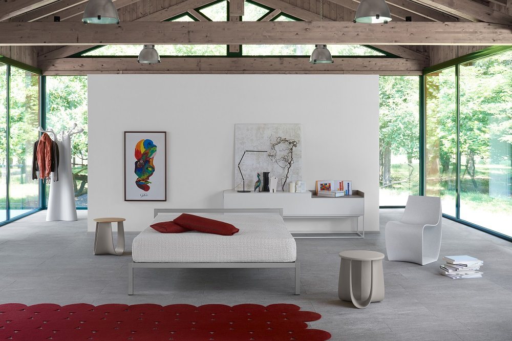 Aluminium Bed Bett lackiert MDF Italia