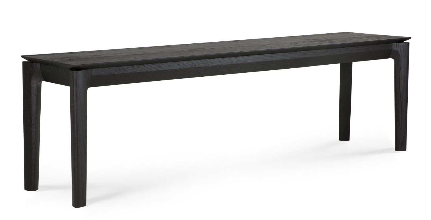 Bok Bank aus Eiche in Schwarz von Ethnicraft. Konsole aus Massivholz für Flur oder Wohnzimmer.